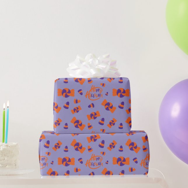 Seamless Wrapping Paper: Halloween Candy Treat Paper (Party Gifts)