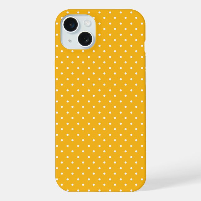 Seamless yellow-orange  polka dot  pattern  iPhone case (Back)
