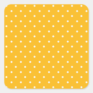 Seamless yellow-orange polka dot pattern square sticker