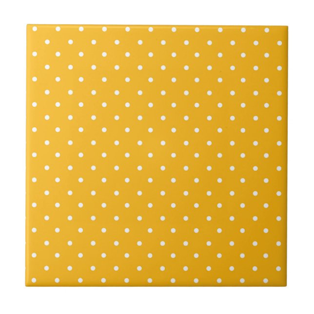 Seamless yellow-orange  polka dot  pattern  tile (Front)