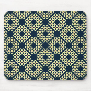 Seamless yellow pattern on desk mat mouse pad