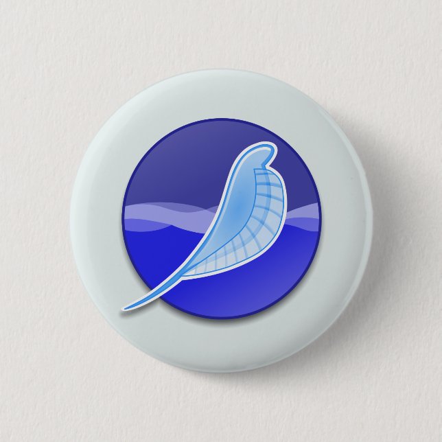 SeaMonkey Logo 6 Cm Round Badge (Front)