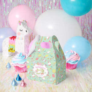 Seamstress 50th Birthday Sewing Machine Teal Favour Box