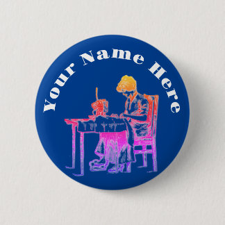 Seamstress design button