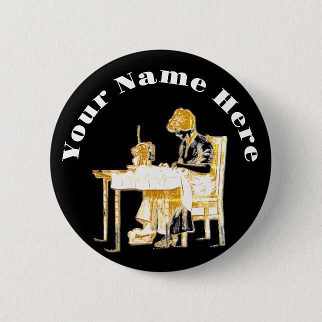 Seamstress design button (Front)