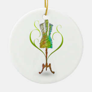 Seamstress mannequin / Dressmaker Mannequin Ceramic Tree Decoration