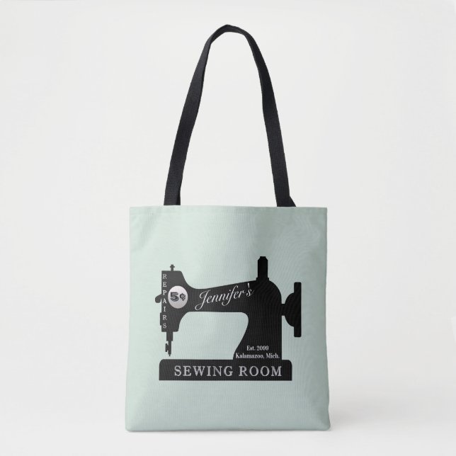 Seamstress Quilter Sewing Gift Sewing Machine Tote (Front)