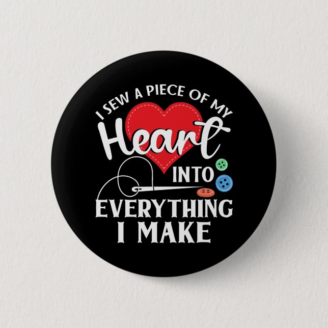 Seamstress Quilting Knitting 6 Cm Round Badge (Front)