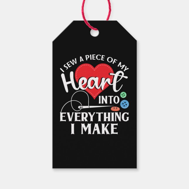 Seamstress Quilting Knitting Gift Tags (Front)