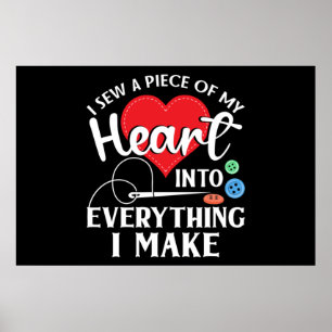 Seamstress Quilting Knitting Poster