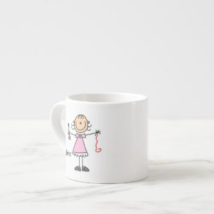 Seamstress Stick Figure Espresso Cup