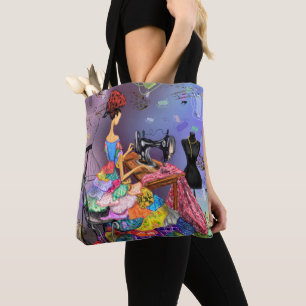 Seamstress Woman Tote Bag
