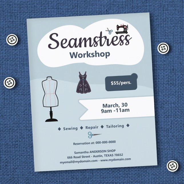 Seamstress Workshop Flyer (Seamstress Workshop Flyer)