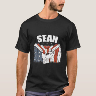 Sean Birthday Patriotic First Name Personalised Us T-Shirt