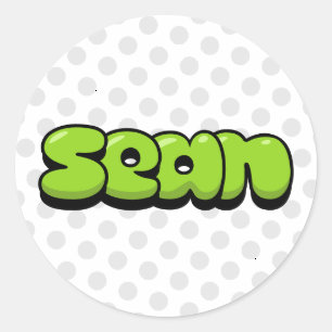 Sean Classic Round Sticker