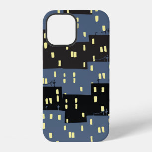 Seanless pattern with a city at night. iPhone 12 case