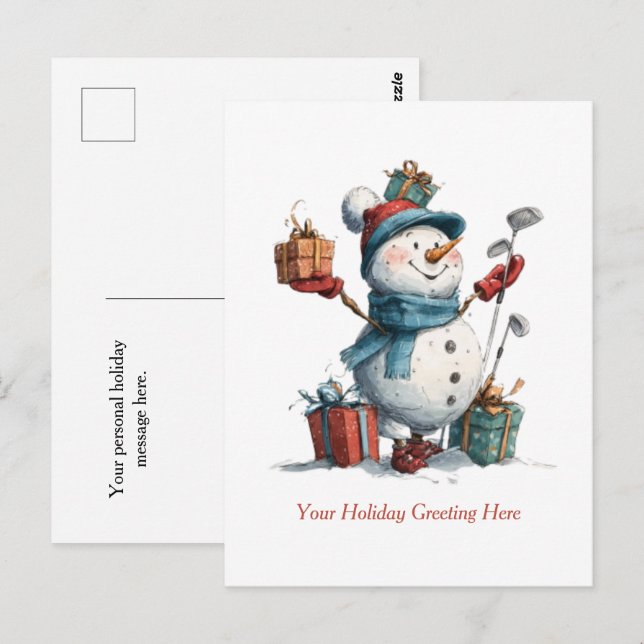 Seaon's Greetings — "Tee Style" Holiday Postcard (Front/Back)