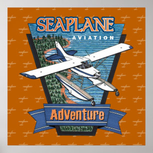 Seaplane Aviation Adventure Poster