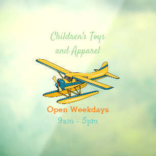 Seaplane cartoon illustration