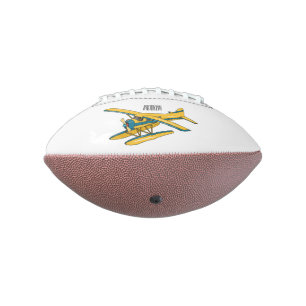 Seaplane cartoon illustration football