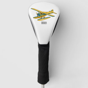 Seaplane cartoon illustration golf head cover