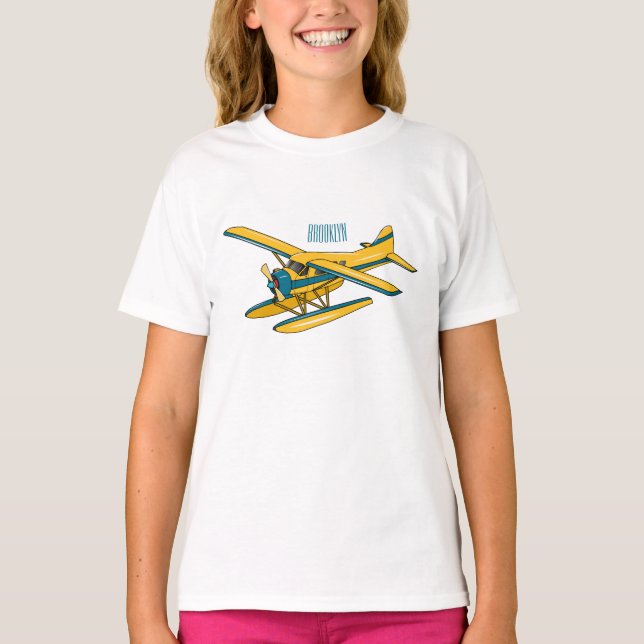 Seaplane cartoon illustration  T-Shirt (Front)