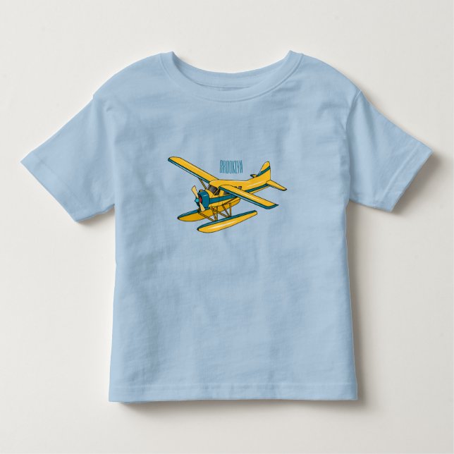 Seaplane cartoon illustration  toddler T-Shirt (Front)