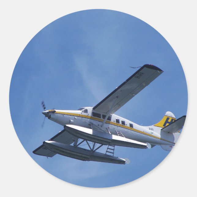 Seaplane Classic Round Sticker (Front)