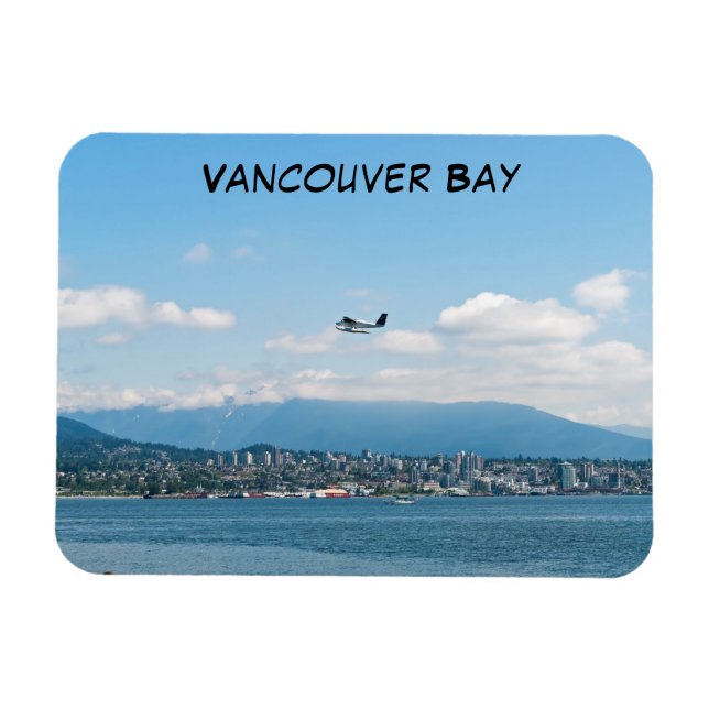 Seaplane taking off over Vancouver bay Magnet (Horizontal)