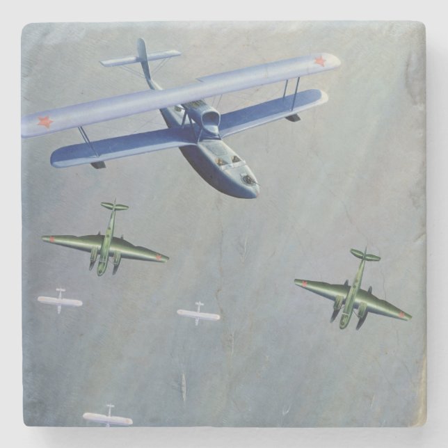 Seaplanes, 1933 stone coaster (Front)