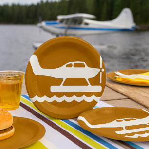 Seaplanes Sign Paper Plate