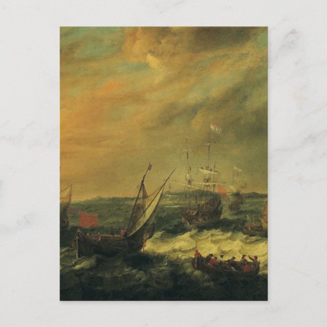 Seaport by Adam Willaerts  Postcard (Front)