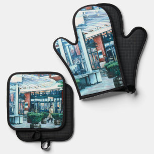 Seaport Excursions Oven Mitt & Pot Holder Set