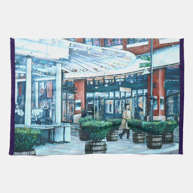 Seaport Excursions Tea Towel (Horizontal)
