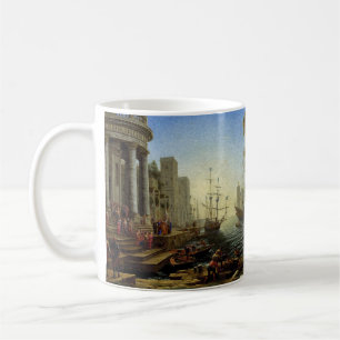 Seaport with the Embarkation of Saint Ursula Coffee Mug