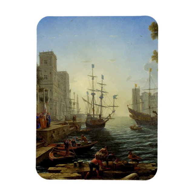 Seaport with the Embarkation of Saint Ursula  Magnet (Vertical)