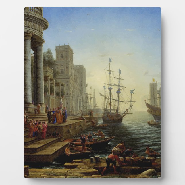 Seaport with the Embarkation of Saint Ursula  Plaque (Front)
