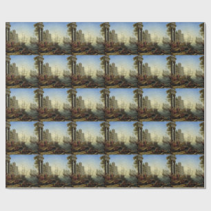 Seaport with the Embarkation of Saint Ursula Wrapping Paper