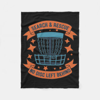 Search And Rescue No Disc Left Behind Disc Golf Sk Fleece Blanket