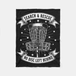 Search And Rescue No Disc Left Behind Disc Golf Sk Fleece Blanket