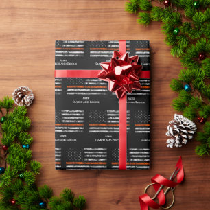 Search and Rescue Wrapping Paper Thin Orange Line