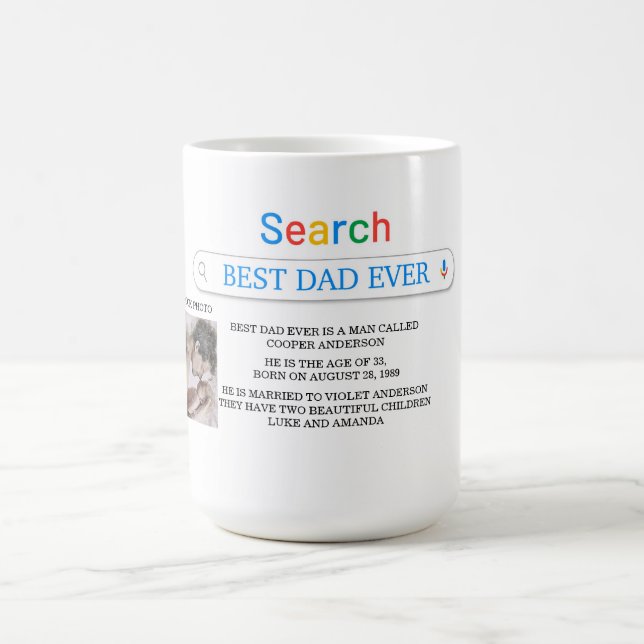 Search Engine Colour Best Dad Ever Coffee Mug (Center)