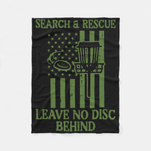 Search Rescue No Disc Behind Flag Frisbee Golf Men Fleece Blanket