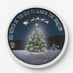 Search the Skies on Christmas Eve Paper Plates