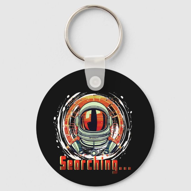 Searching… Astronaut Portrait Keychain (Front)