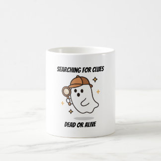 Searching for Clues Detective Ghost Halloween Coffee Mug