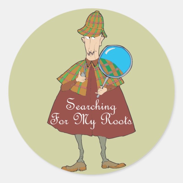 Searching For My Roots Classic Round Sticker (Front)