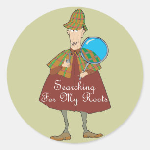 Searching For My Roots Classic Round Sticker