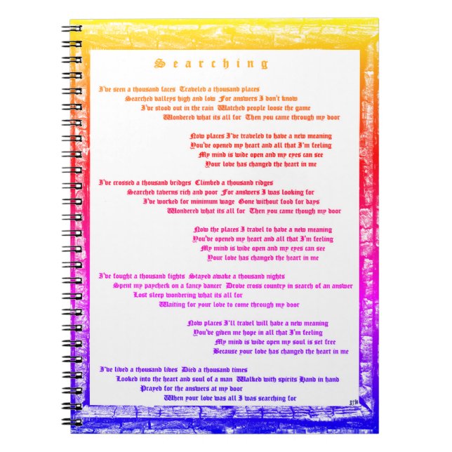 Searching Spiral Notebook (Front)