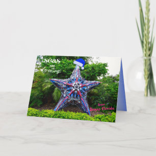 Seas and Greetings from Sunny Florida Christmas  Holiday Card